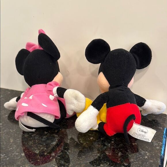 Disney Black and Pink Stuffed Animals Minnie and Mickey Mouse. Size 9” - Picture 5 of 11